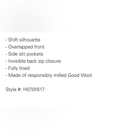 Theory Black Wrap Effect Shift Dress in Good Wool Size 6 - Picture 9 of 10